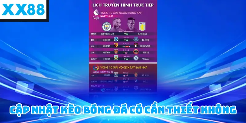 Cập nhật kèo bóng đá có cần thiết không